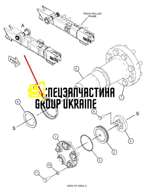 061-7540 (32-1298, 321298) Кільце теплообмінника Caterpillar D6