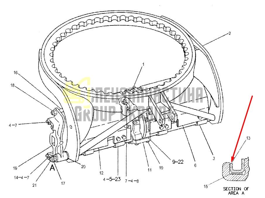 5t8366 Накладка поворотного кола, коротка Caterpillar 12H, 160H, 140H