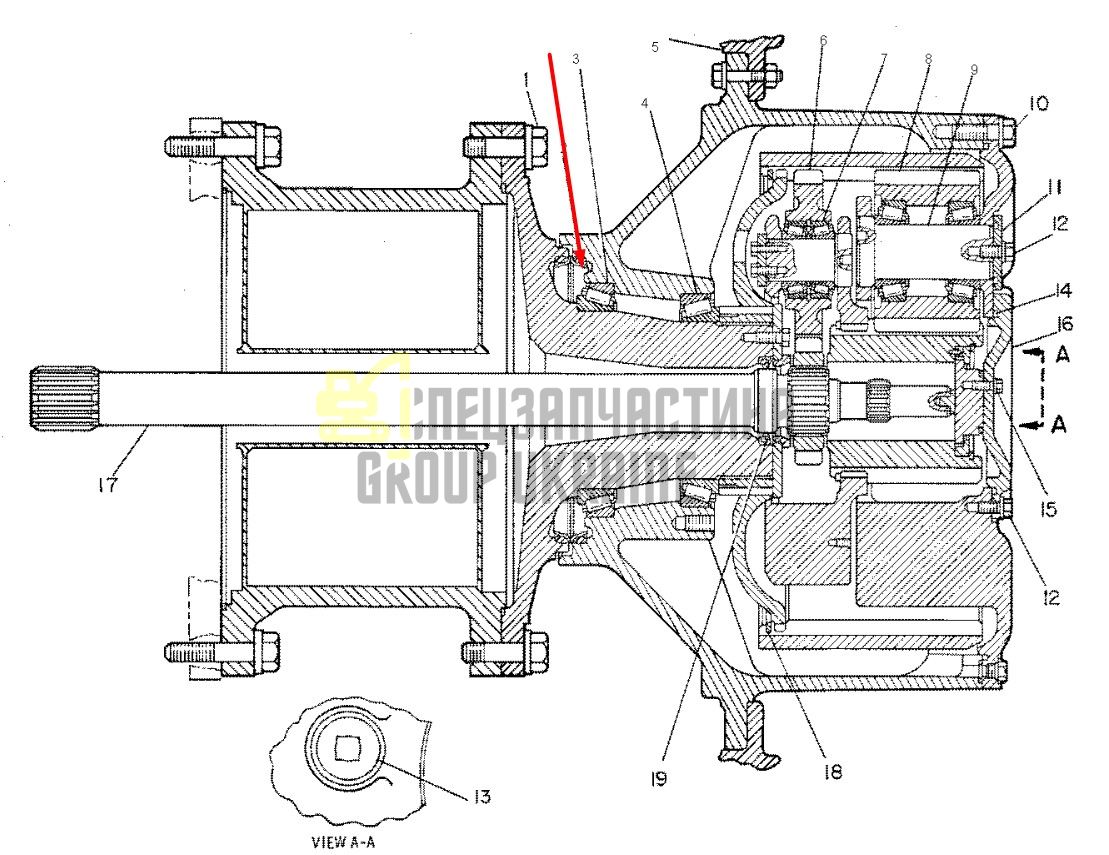 Сальник бортового редуктора 6Y0857 Caterpillar D9, D10 даукон, ущільнення