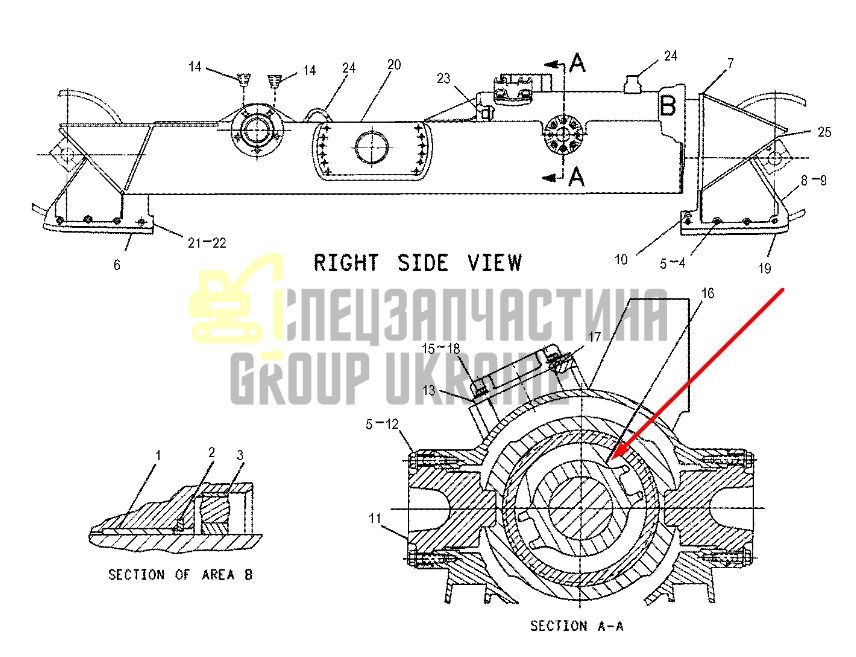 Caterpillar 7G5526 Натягувач гусениці для D6