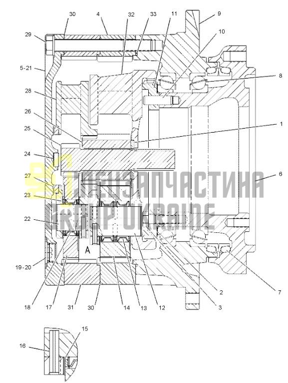 7Y-1426 Кришка бортового редуктора CAT 318D/323D