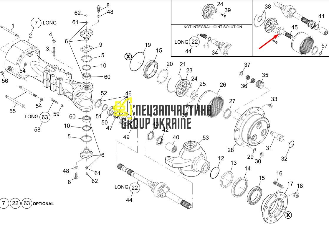 8I-4309 Сонячний вал Caterpillar TH83