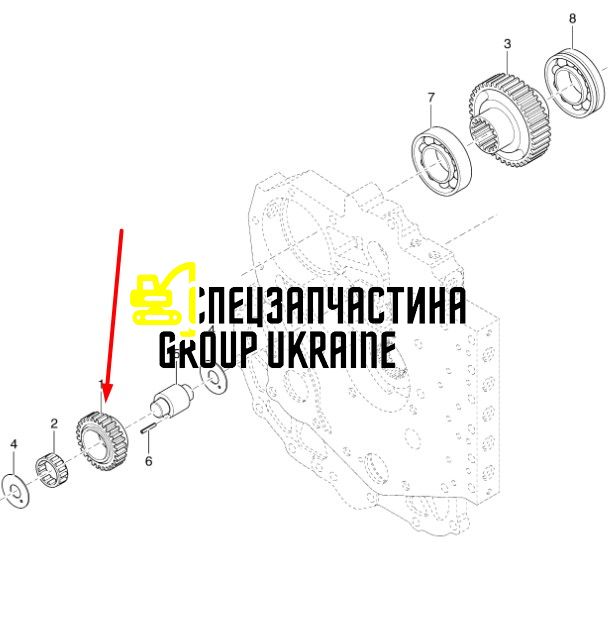 204-3187 Шестерня КПП Caterpillar TH62, TH63