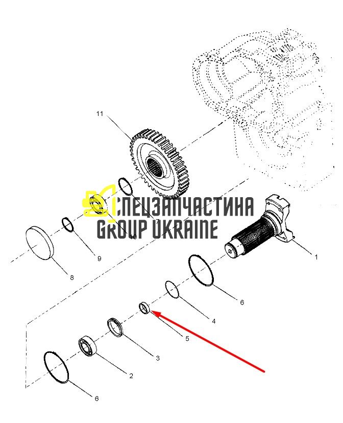 8I-4558 Кільце ущільнювальне КПП Caterpillar TH83