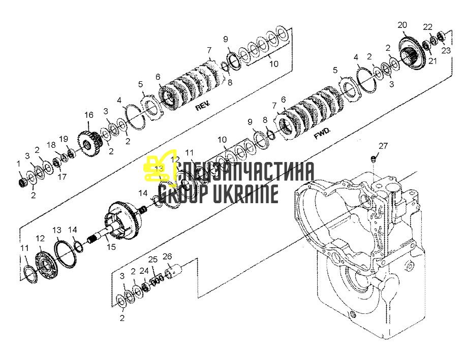 8I-4587 Ремкомплект ущільнень КПП TH83