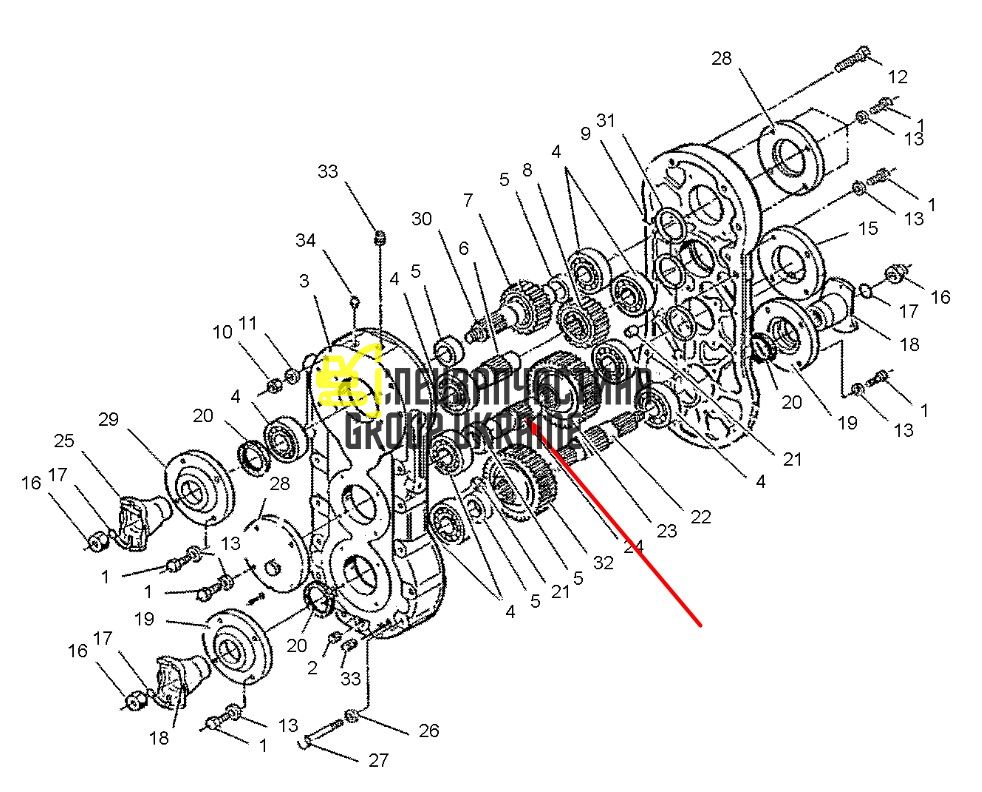 8I4592 Вал шестерні Caterpillar TH83