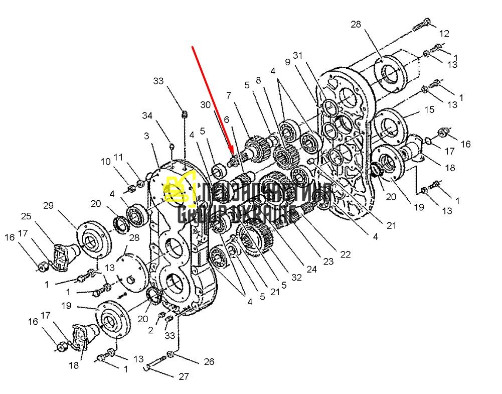 8I4598 Вал шестерні Caterpillar TH83