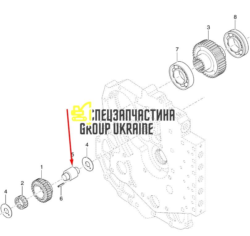 8I4421 Вал шестерні Caterpillar TH83
