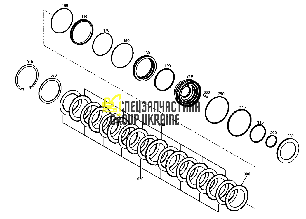 8U-5988 (4143251002) Диск фрикційний Caterpillar, на КПП ZF 2HL100