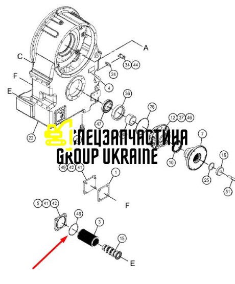 8H-7521 (5H9841, 5H-9841) Кільце ущільнювача Caterpillar D6