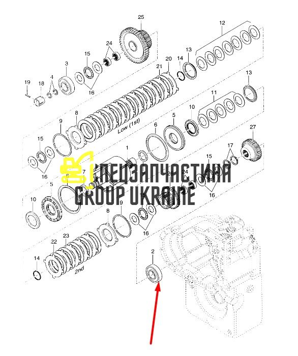 8I-4549 Циліндричний роликовий підшипник Caterpillar TH83