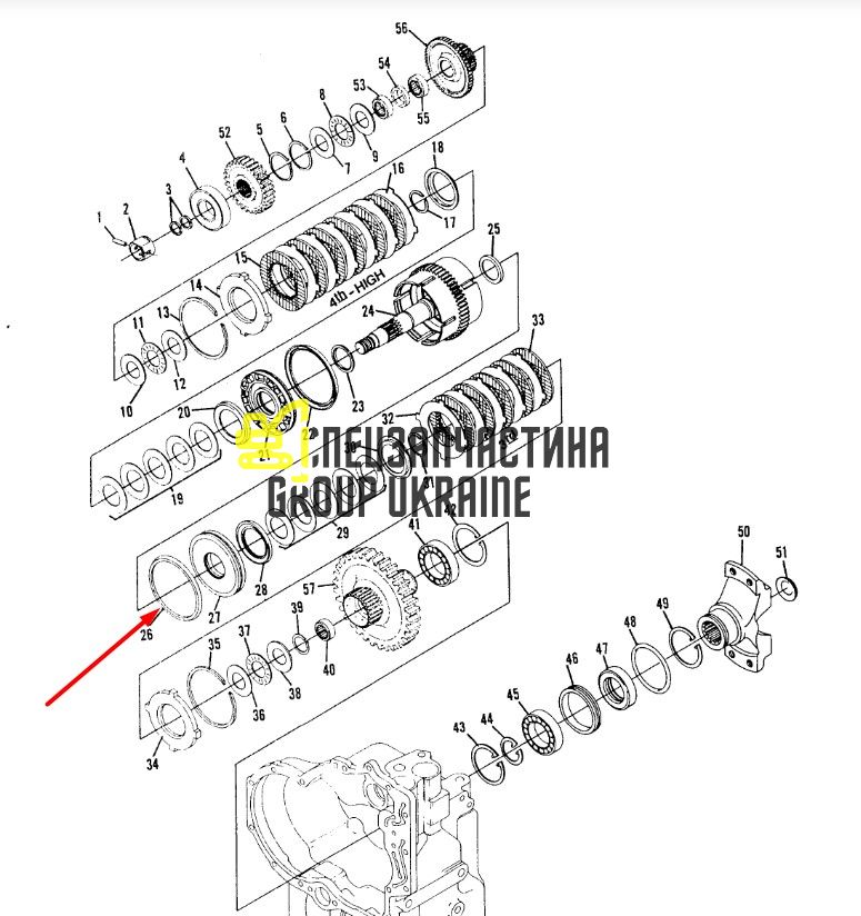 8I-4490 Кільце ущільнювальне поршня КПП Caterpillar TH83