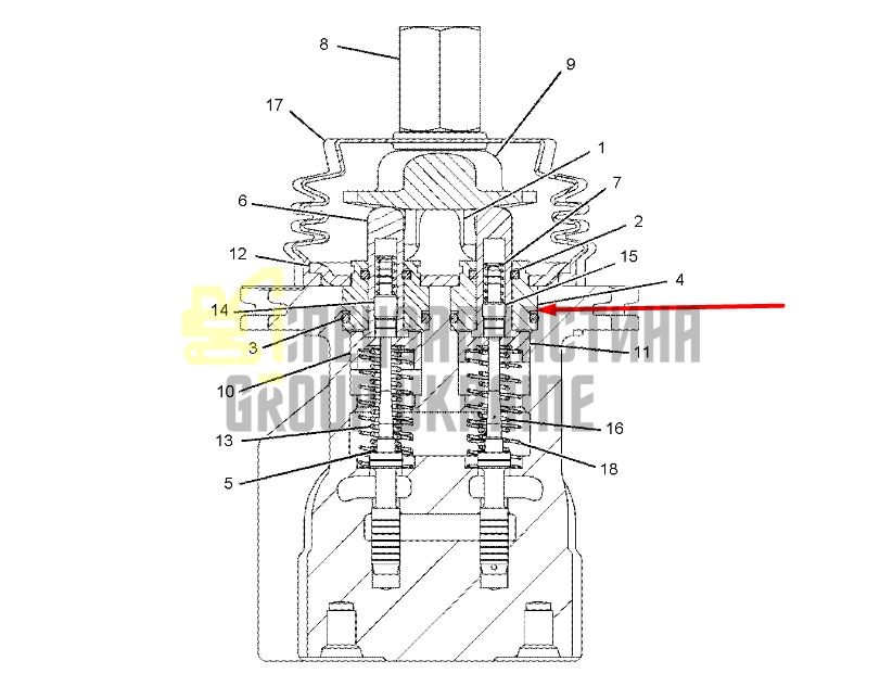Caterpillar 0961628 Заглушка клапана гідросистеми для 303.5, 2384