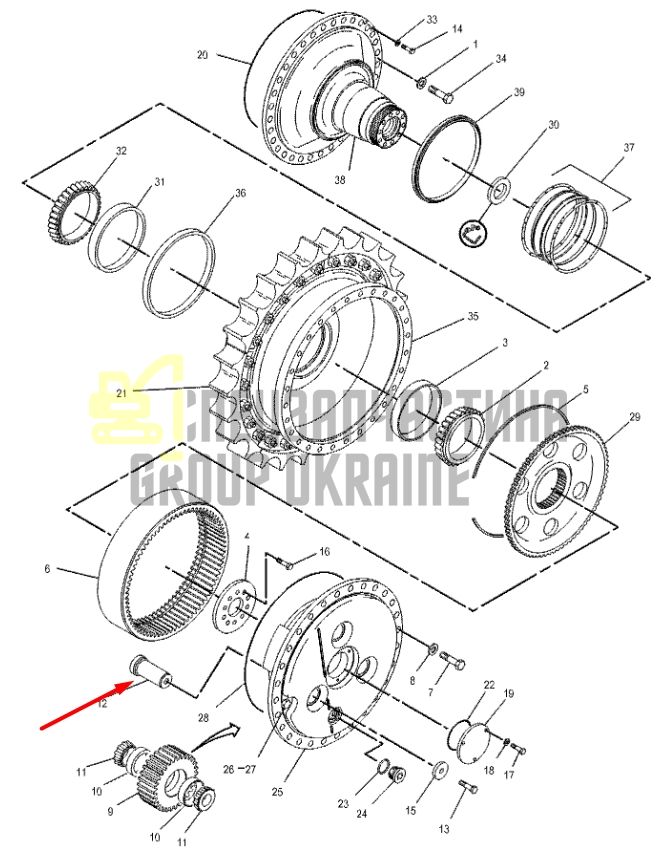 9G9183 Палець сателіту Caterpillar D6H