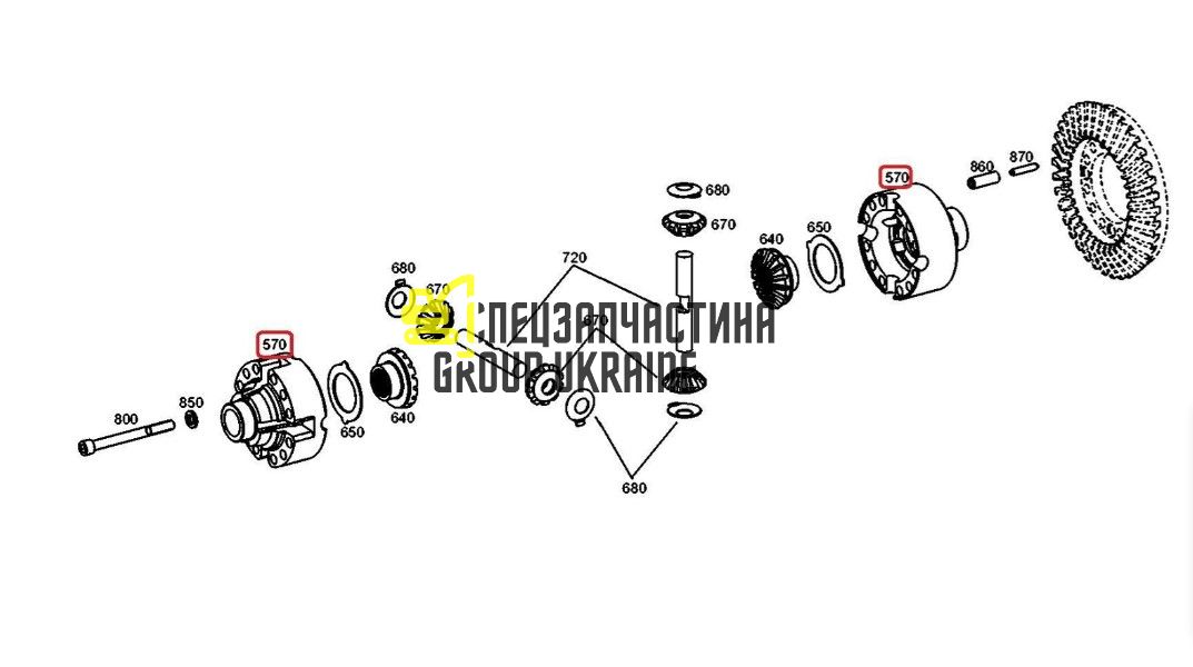 9R6991 (4461273523) Корпус диференціала Caterpillar, ZF