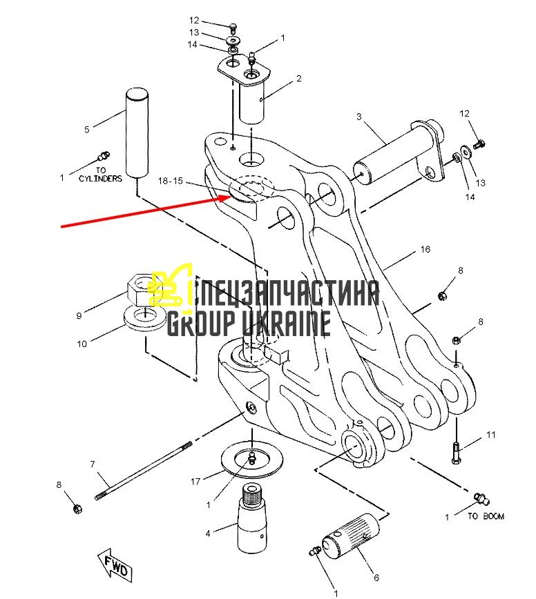 9R-5429 (176-0626) Шайба Caterpillar 422, 428, 432
