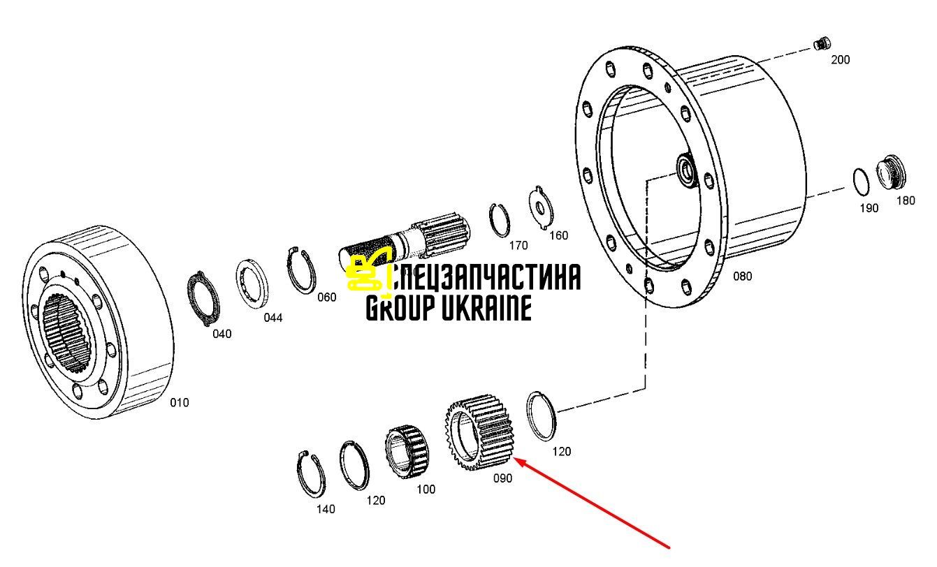 9R6950 (4472364254) Сателіт Caterpillar, ZF