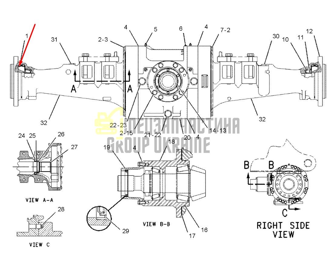 Сальник бортового редуктора 9W6671 Caterpillar 936, 950G, 960F, 966D, G936 даукон, ущільнення