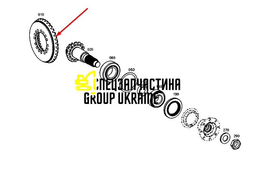 372-4119 ( 4472348094) Шестерня корончаста Caterpillar, ZF