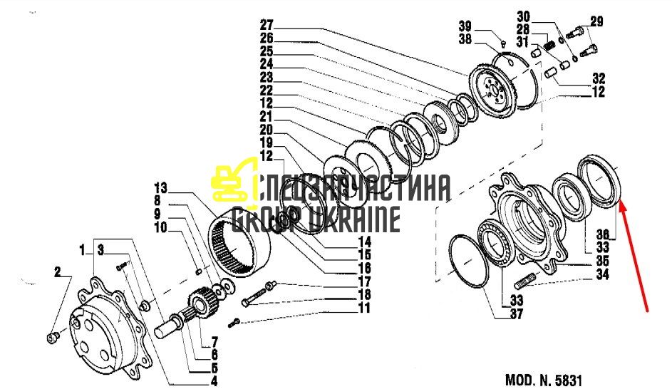 047705 (3523062M1, 1349265C1, 168-7010) Сальник Carraro