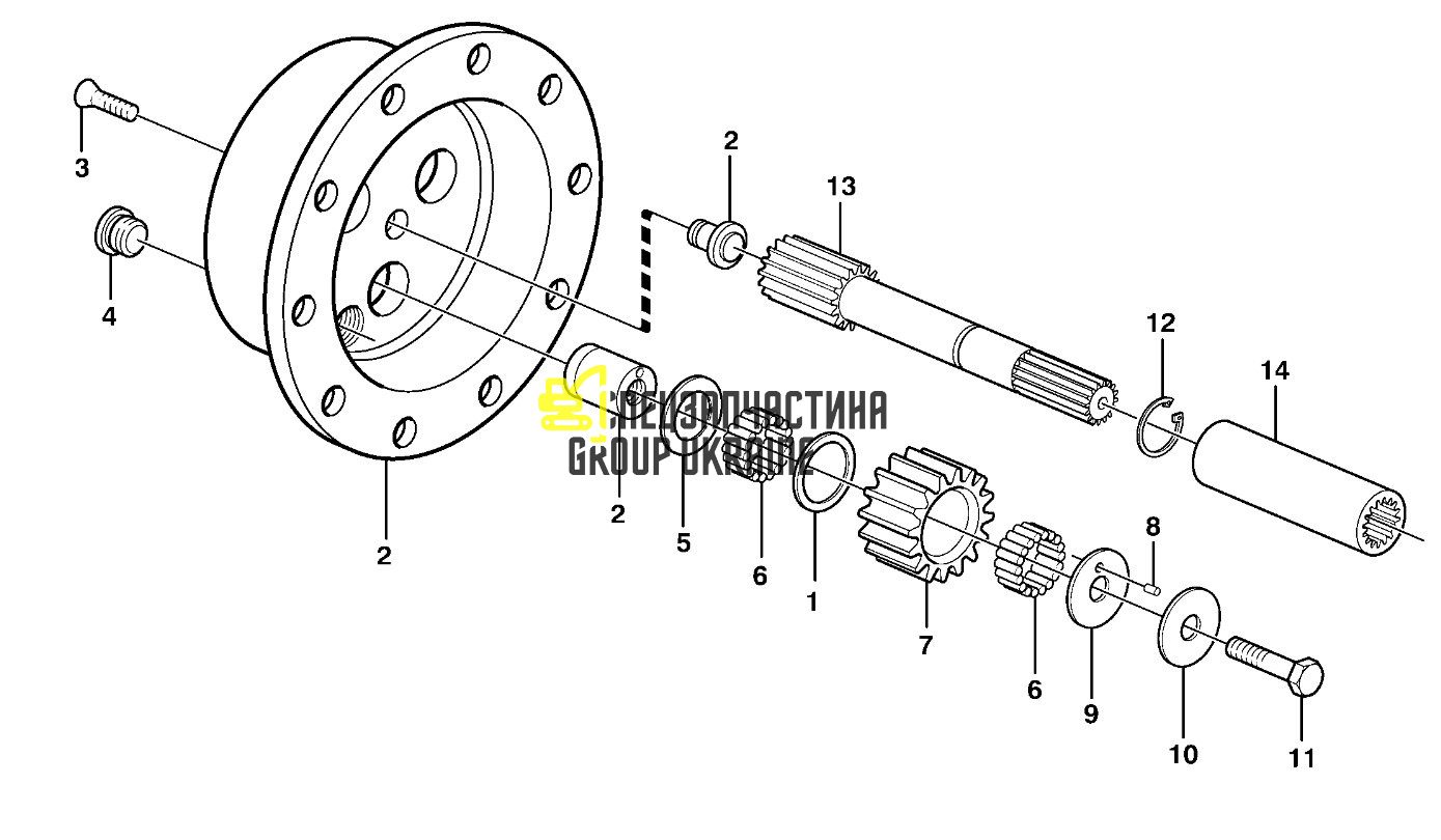 CA0066570 (066570) Корпус планетарного (бортового) редуктора Komatsu