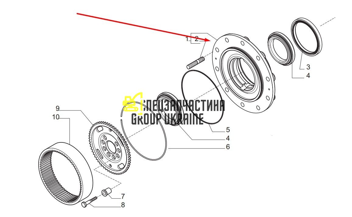 068056 (6194284M91, 87416108) Кришка ступиці Carraro