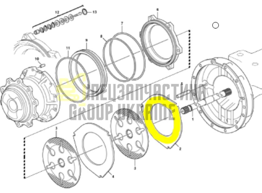 Carraro 134740 (308029A1,6193399M1, 308029A1, CA0134740, 086193399M1, 11709335) Металевий диск (гальмівний)