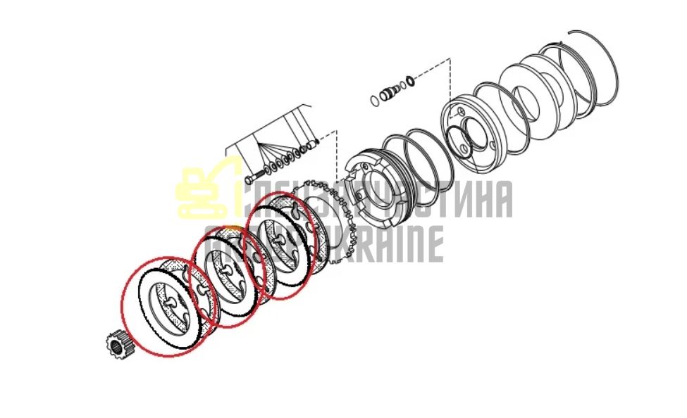 Carraro 136155 (308030A1, 204-3093, 308030A1, CA0136155, 086193397M1, 11709333) Гальмівний диск