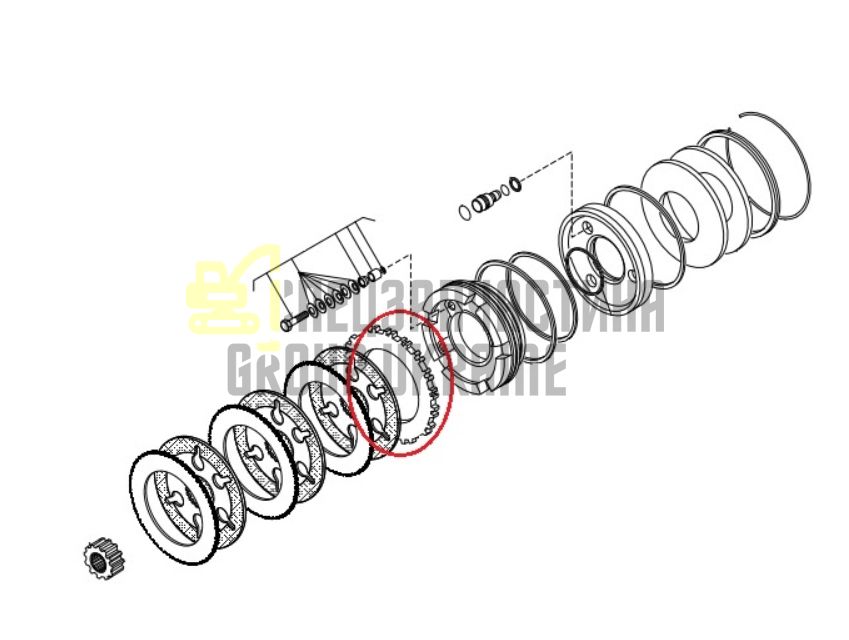 Придбати Carraro 136644 (237022A1, 204-3091, 85808317, 086193396M1, 11988608) Гальмівний диск