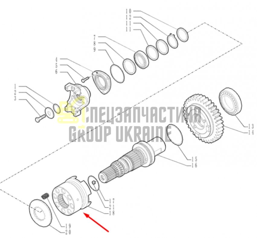 Carraro 138981 (366232A1, CA0138981, 11716796) Муфта приводу переднього моста
