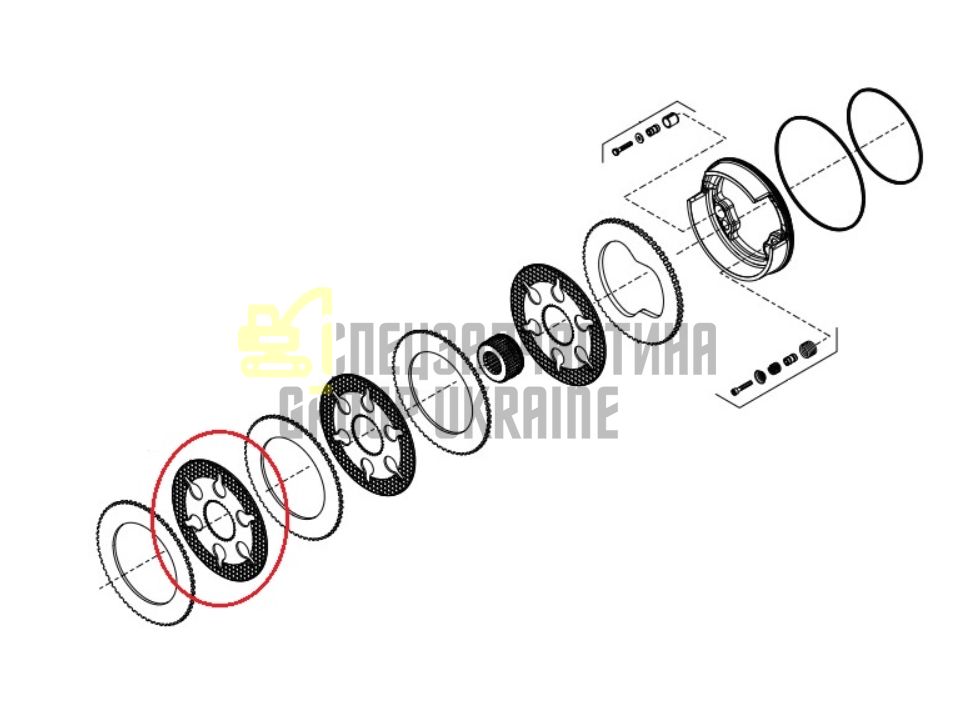 Придбати Carraro 143874 (85827747, 217-2895/GEUG43908, CA0143874, 6193395M1, 11709332) Фрикційний диск