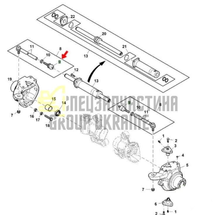 Шарнір рульової тяги CARRARO 350878, VOE11988157, CA0350878, 6194904M91, S06/41648