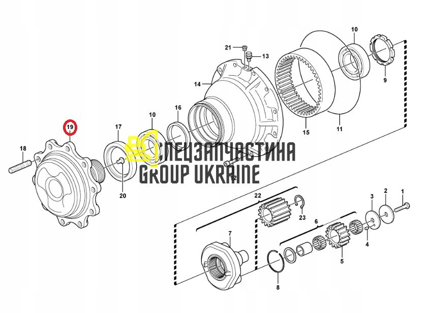 11716611, VOE11716611, 148482 Кришка маточини для екскаваторів-навантажувачів VOLVO BL61+, BL71+, BL61B, BL71B