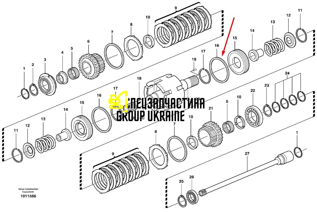 Кільце ущільнювальне 11709092 Volvo