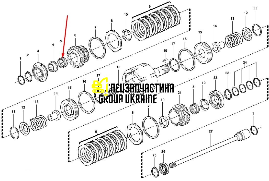027956 підшипник голковий в КПП CARRARO TLB1