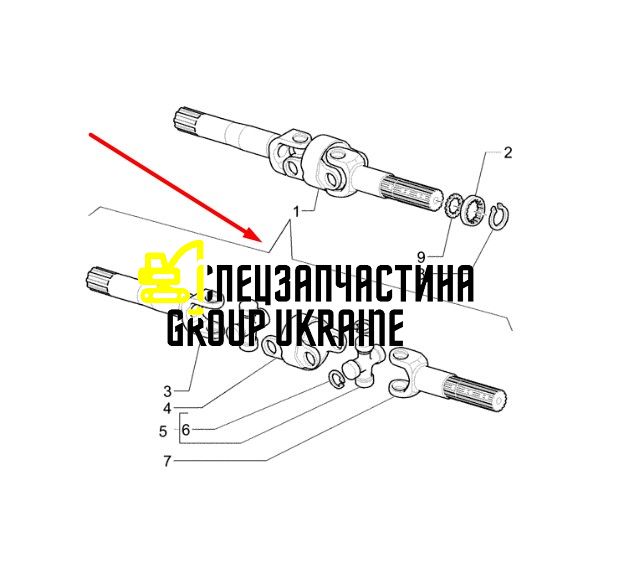 149148 Піввісь переднього моста CARRARO