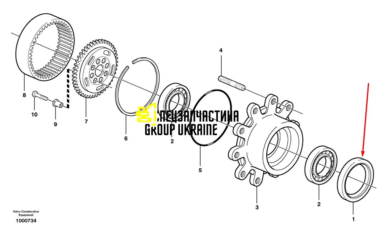 Сальник КПП Komatsu CA0047702