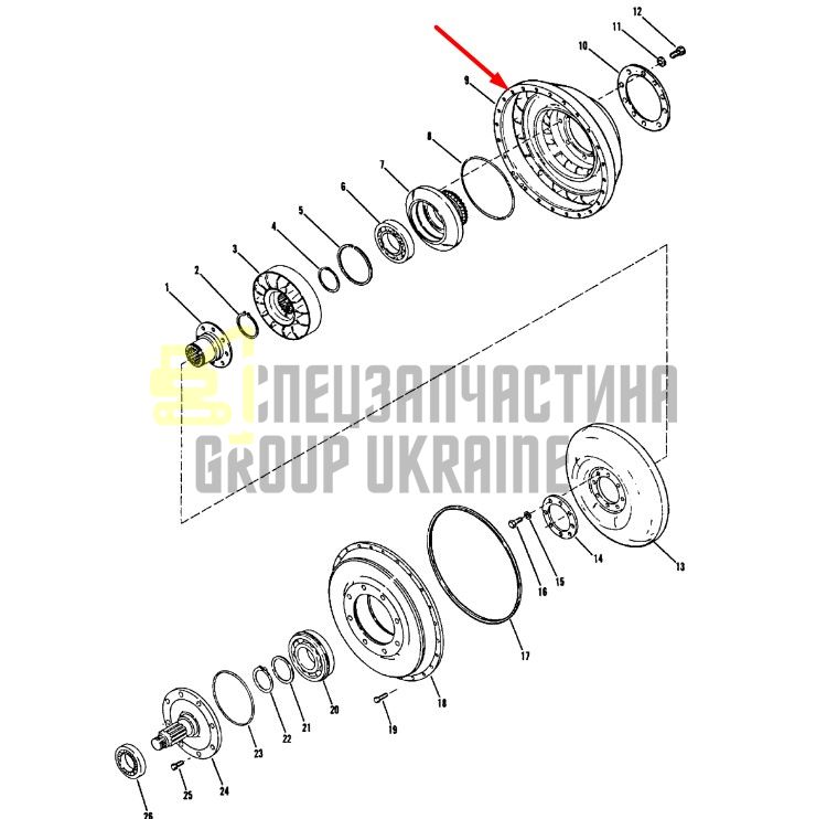 216362 Ротор Dana Spicer C320, C330, C270, CL270, 28000, 32000