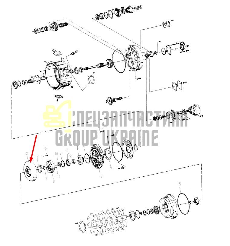 222002 Турбіна Dana Spicer C8000, CL8000