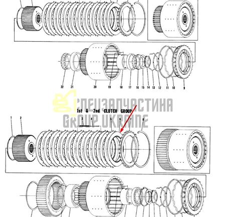 227495 Диск фрикційний Dana Spicer 28000, 32000