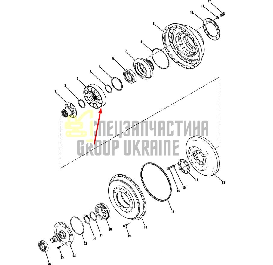 229565 Реактор гідротрансформатора Dana Spicer C270, CL270, 28000, 32000