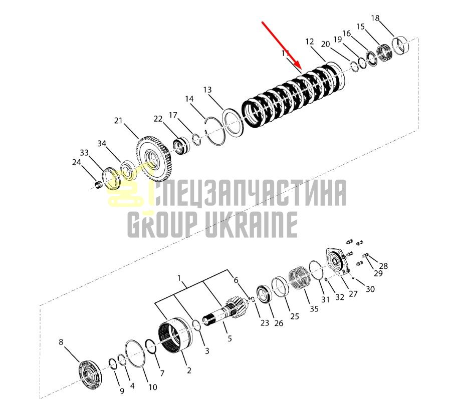 233166 Фрикційний диск 52T DANA Spicer