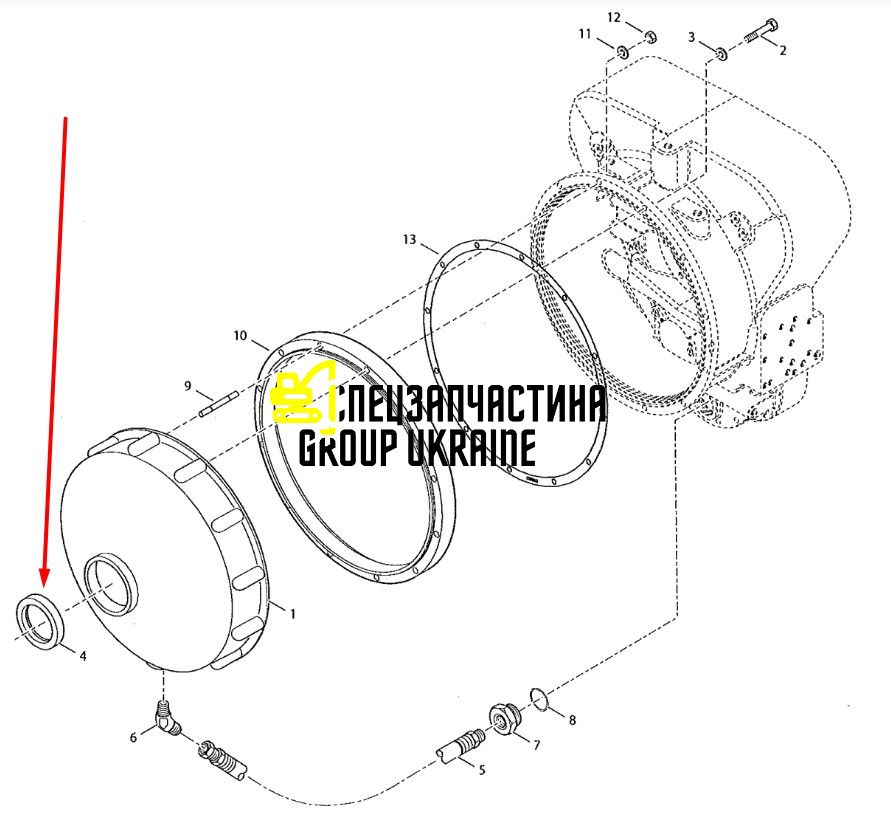 230954 Маслознімний сальник Dana Spicer T20000/RT20/R/HR36