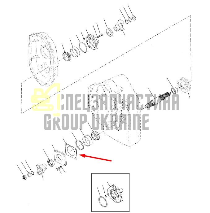 231848 Прокладка кришки підшипника DANA Spicer 2800
