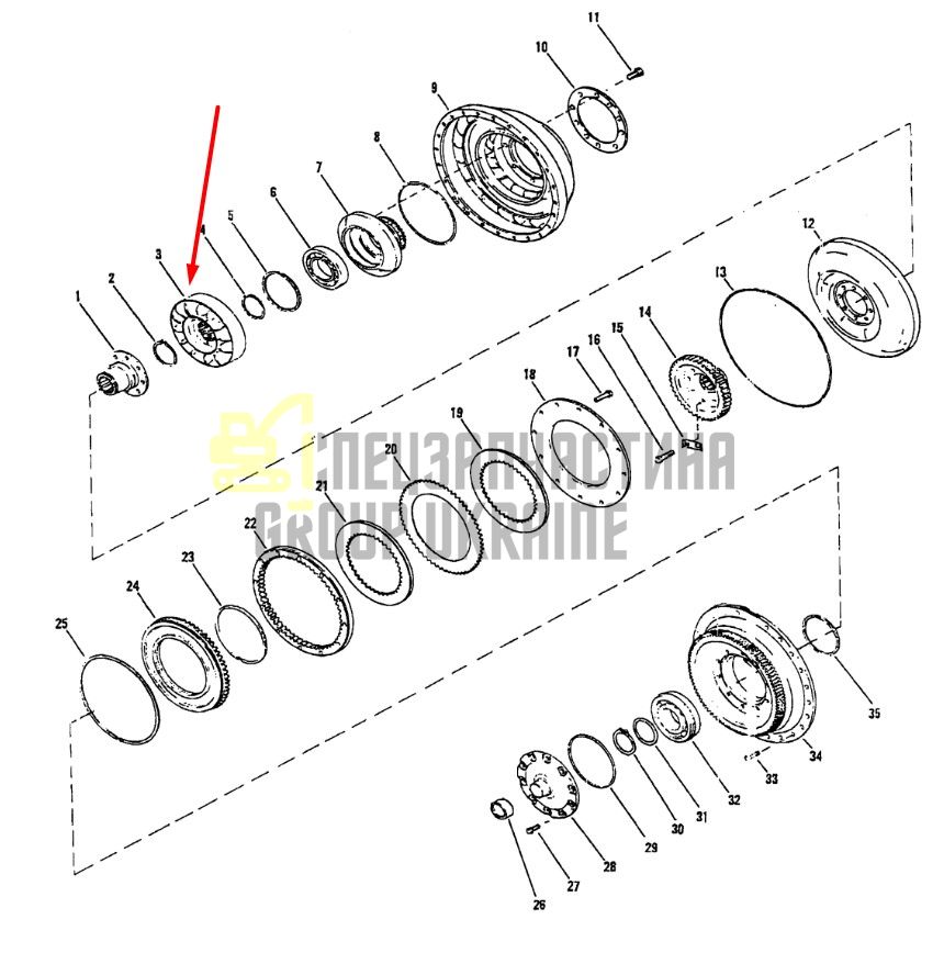233058 Реактор гідротрансформатора Dana Spicer C320, C330, C270, CL270, 28000, 32000