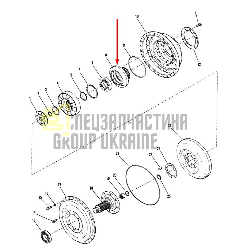 237232 Ступиця ротора Dana Spicer C320, C330, C270, CL270, 28000, 32000