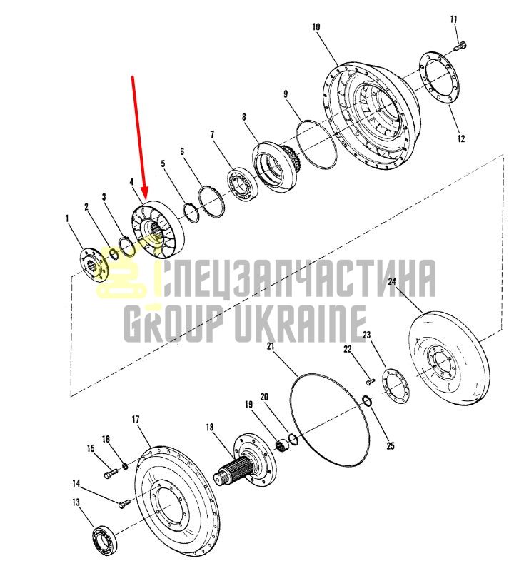 230752 Маточина колеса насоса Dana Spicer C320, C330, C270, CL270, 28000, 32000