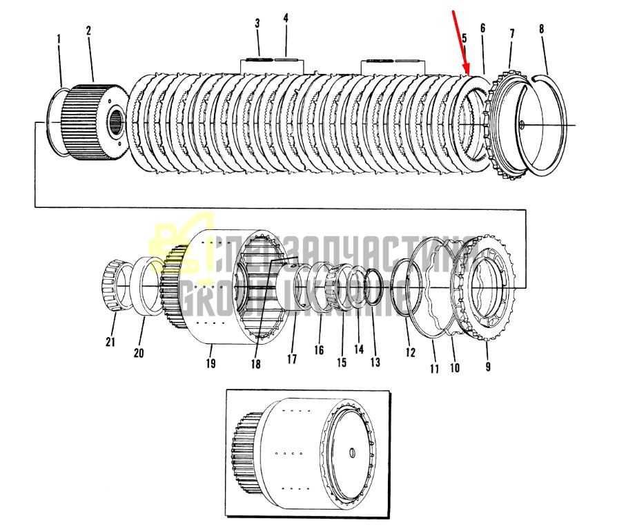 238174 Диск фрикційний сталевий Dana Spicer 28000, 32000