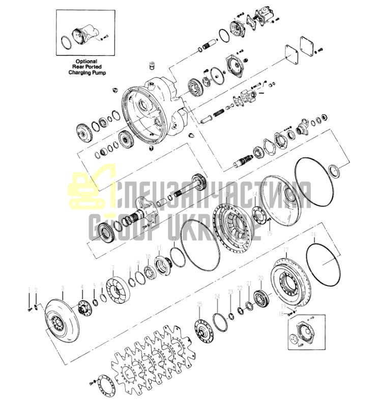 241365 Турбіна Dana Spicer C5000, CL5000, 34000, 36000, 40000, TE27, TE32