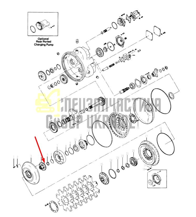 241559 Турбіна Dana Spicer C5000, CL5000, 34000, 36000, 40000, TE27, TE32